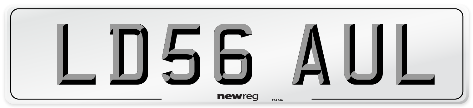 LD56 AUL Number Plate from New Reg